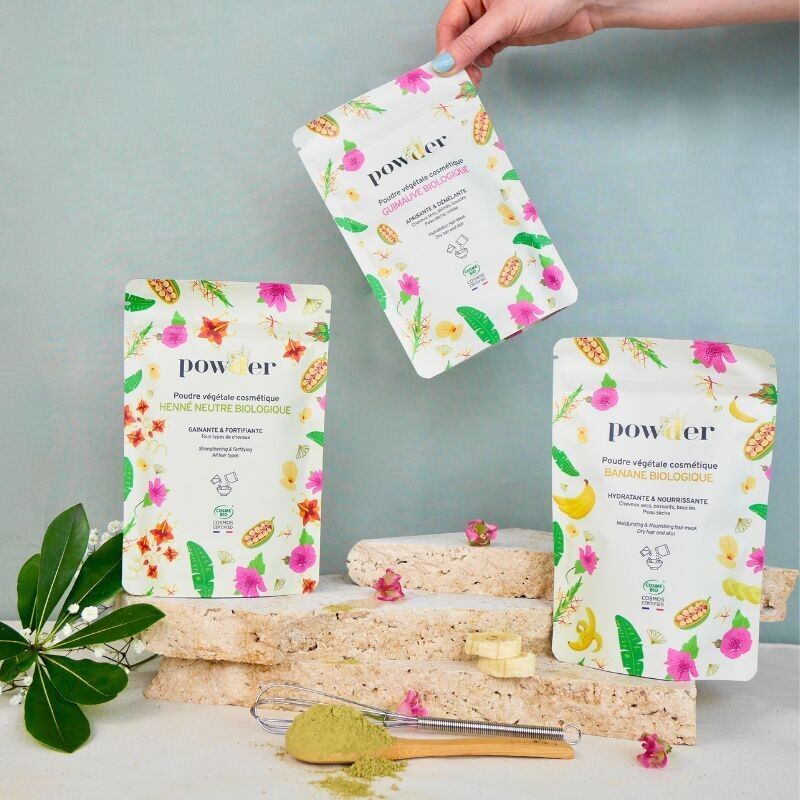 Confezione impianto fai da te - Polveri vegetali per capelli organiche best seller da associare