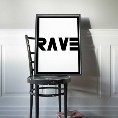 Black Rave - Impresión de arte de pared