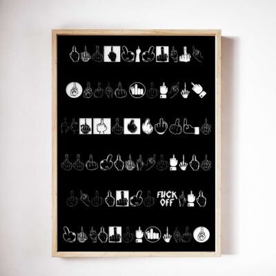 Middle Fingers- Wall Art Print