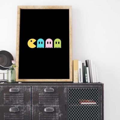 Pacman - Impresión de arte de pared