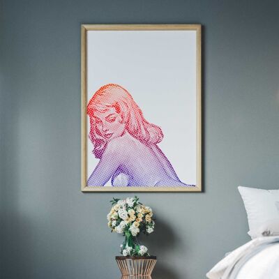 Lila Lotion - Kunstdruck auf der Wand