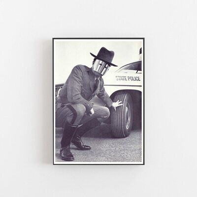 Reifen Cop - Wand Kunstdruck