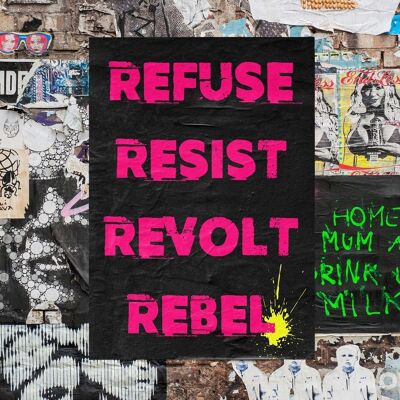 Revolt Rebel-Wand Kunstdruck