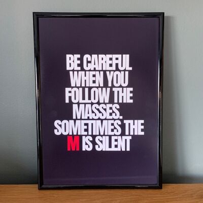 Silent M- Wall Art Print