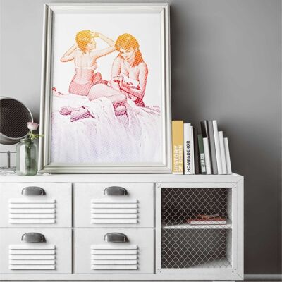 Sun Bed Girls - Kunstdruck auf der Wand