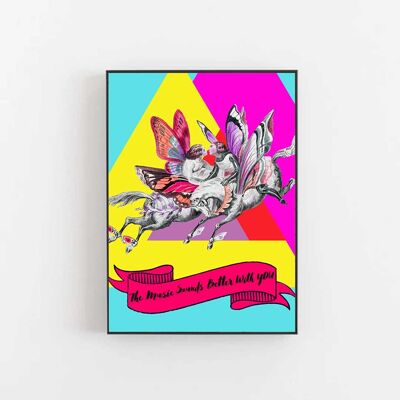 The music sounds better with you - Wall Art Print