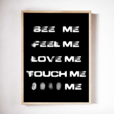 Touch Me-Black - Kunstdruck auf der Wand