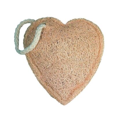 Loofah sponge heart for children bathing fun