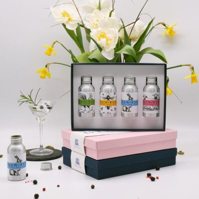 Animal Gin in un set regalo di latta - Scatola blu (scatola da 12)