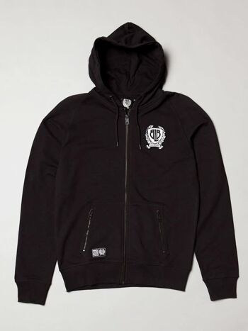 BLB BADGE FULL ZIP Hoodie Noir – Pour lui 1