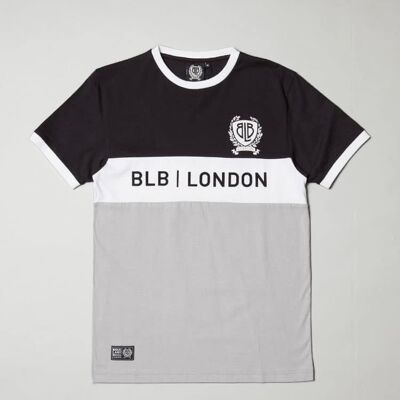 T-Shirt BLB CUT & SEW Noir/Blanc/Gris – Pour lui