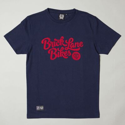 BLB FLOCK SCRIPT T-Shirt Navy – Für Ihn