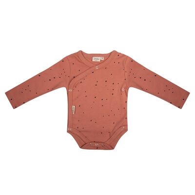 Onesie Longsleeve Punkte - Canyon Clay