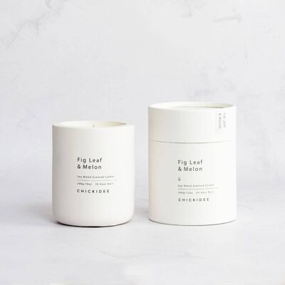 Fig Leaf & Melon Concrete Candle