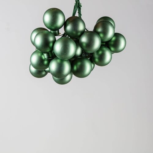 Glass Bauble On Wire Sage Green