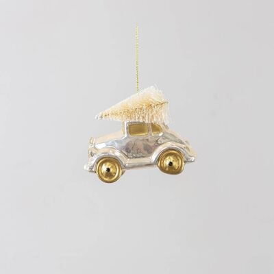 Gold Car Tree on Roof Decoration