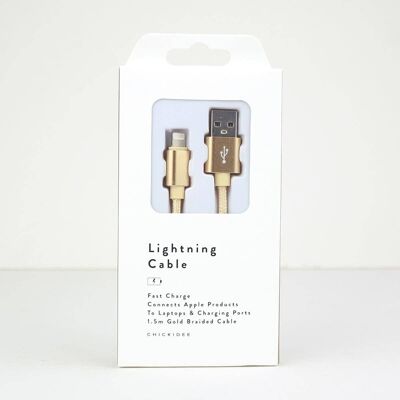 Goldenes Lightning-Kabel