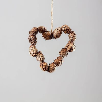 Heart Pinecone Hanging Ornament