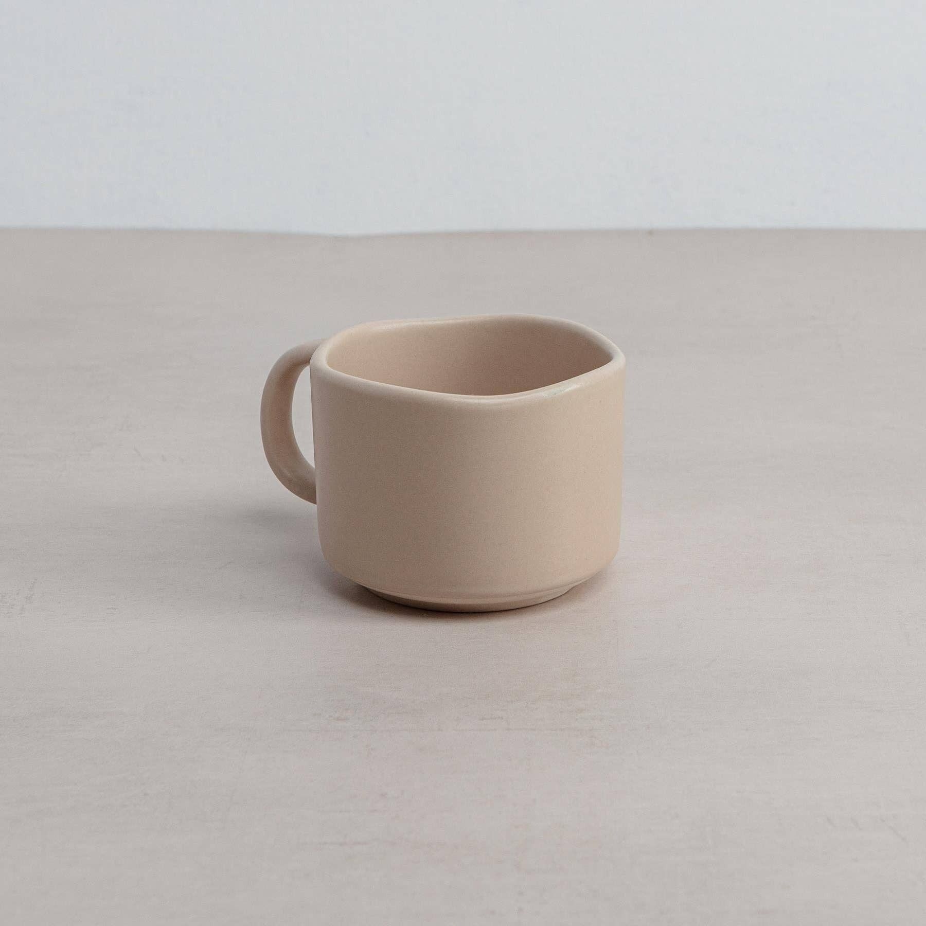 Tazza bianca piatta Organics - Desert Blush