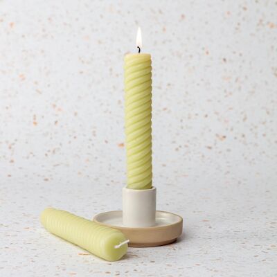 Ostie Tapered Candles Olive