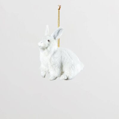 Conejo blanco de pie