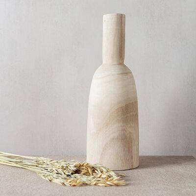Vase en bois naturel Tallie