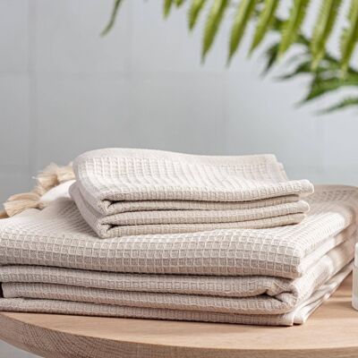 Washed Stone Waffle Flannel Set