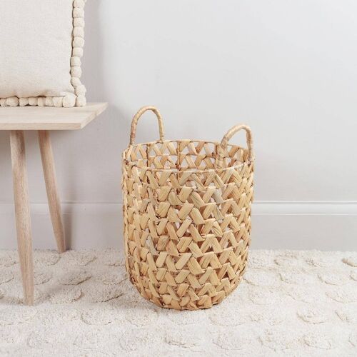 Water Hyacinth Basket with Handles Small