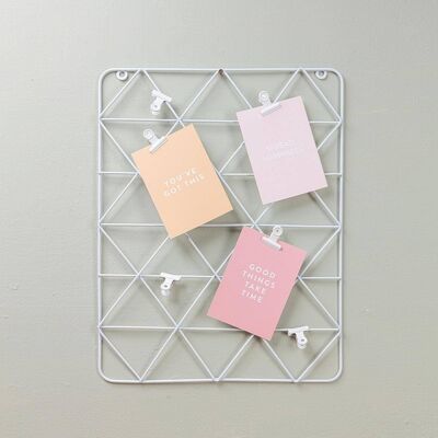 White Wire Wall Grid