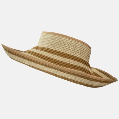 Visera plegable con lazo - Natural Stripe