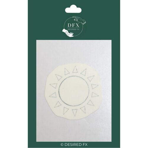 Mini graphic sun temporary tattoo