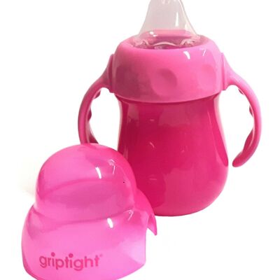 CLEARANCE - Griptight - PINK Handled Sipper Cup 6M+