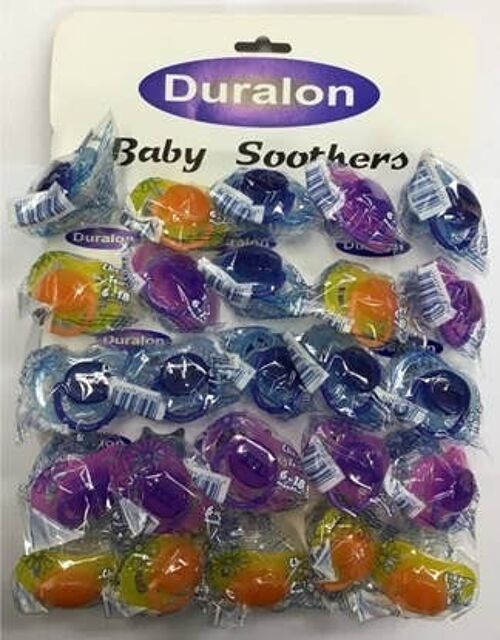 Duralon - Single Cherry Soothers 0-6 months TUB