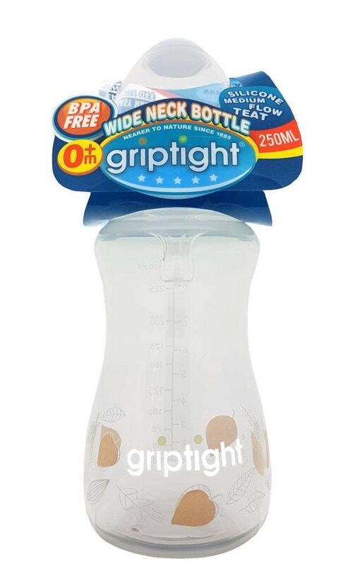 Griptight - 250ml Wide Neck Feeding Bottles