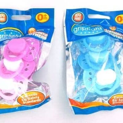 Griptight - 3 Safety Orthodontic Soothers 0-6M