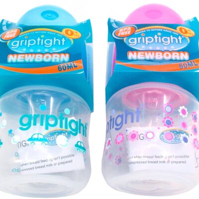 Griptight - 60 ml Babyflaschen für Neugeborene