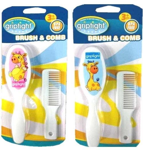 Griptight - Extra Soft Baby Brush and Comb Set