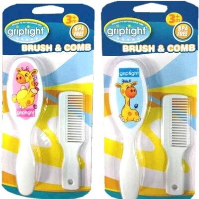 Griptight - Ensemble brosse et peigne extra doux pour bébé