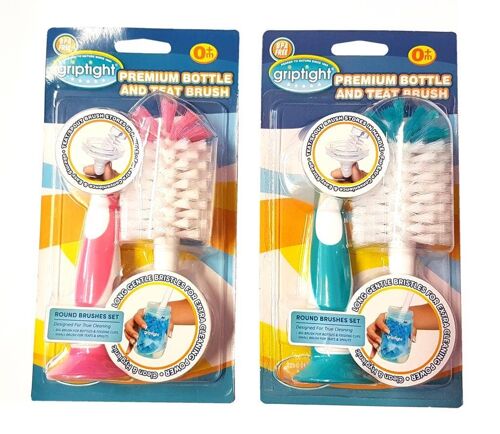 Griptight - Premium Suck Base Bottle & Teat Brush