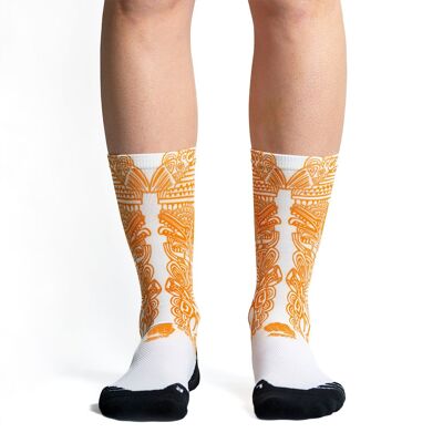 Chaussettes cyclistes Azteca White Gold