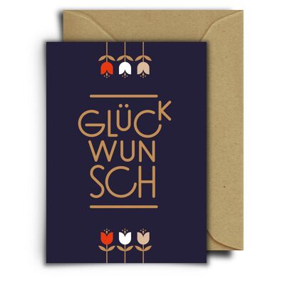 Glückwunsch | Grußkarte mit Umschlag