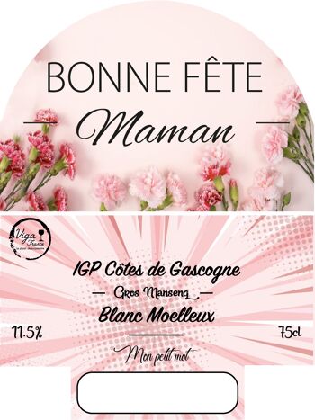 "Fête des mères"- IGP - Côtes de Gascogne Grand manseng blanc moelleux 75cl 2