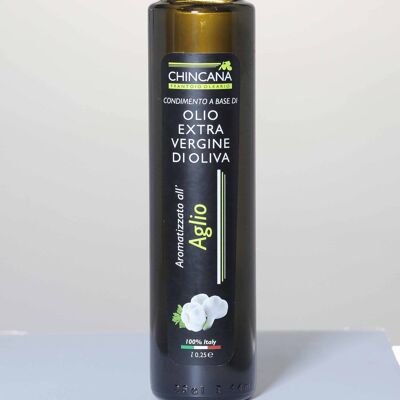 Italian EVO Garlic Aromatized EVO Olive Oil 0.5l Glass