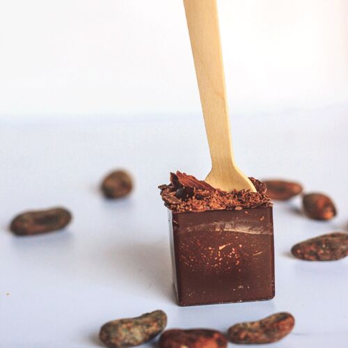 Dark chocolate melting spoon {75%} | Organic