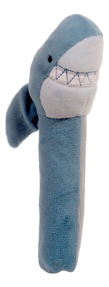 Shark Squeakaboo - le premier jouet de bébé - hochet couineur et jouet froissé 1