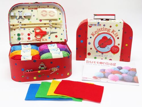 Knitting Kit - Buttonbag - Make your own children's crafts