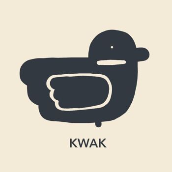 Hochet en bois naturel - Canard - Kwak 8