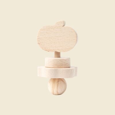 Sonaglio in legno naturale - Frutta - KLAP KLAP Mela