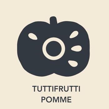 Hochet en bois naturel - Fruit - Tuttifrutti Pomme 3