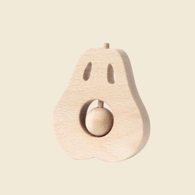 Sonajero de madera natural - Fruta - Tuttifrutti Pera